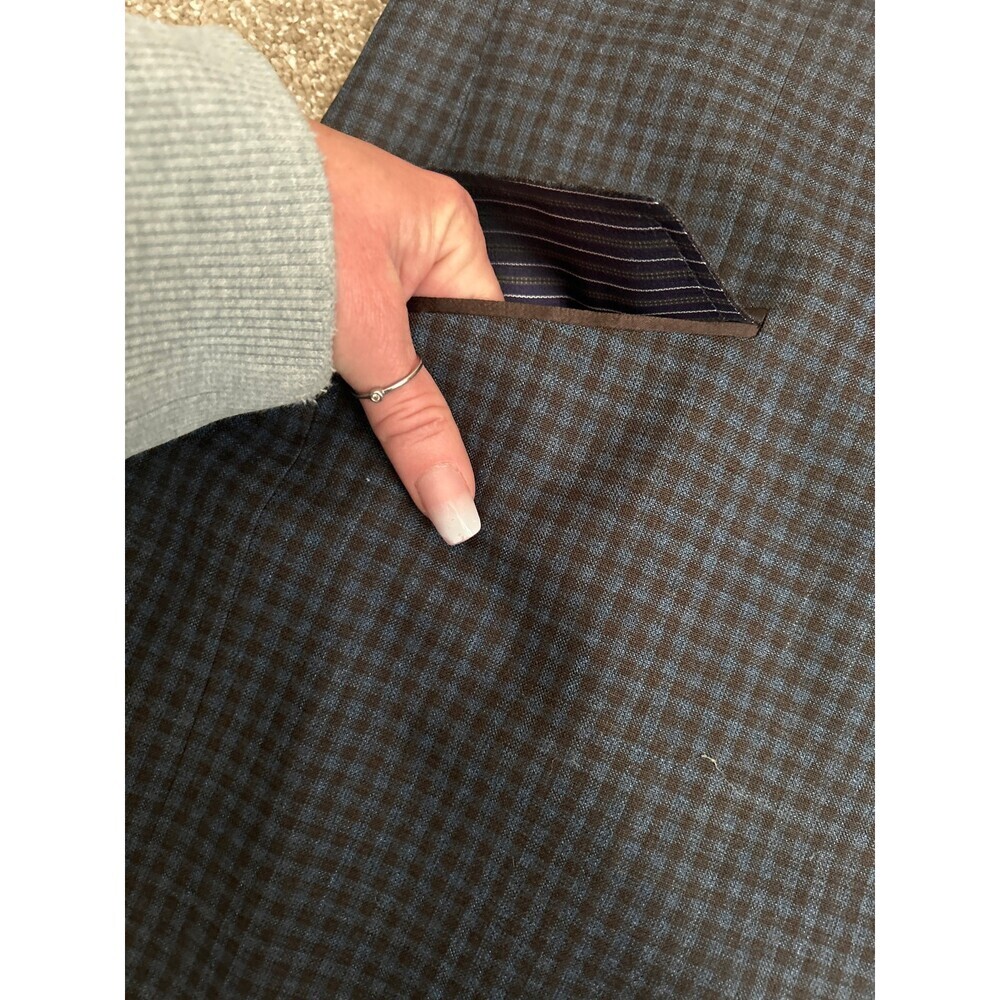 Ted Baker London Endurance jacket sport blazer suit black gray 42R 100% wool - Picture 11 of 12
